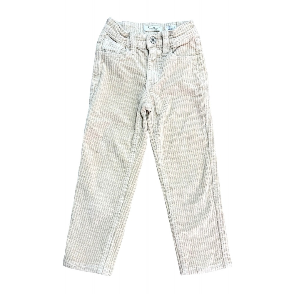 KanCan Pants Kids 6 Beige Corduroy High Rise Adjustable Waist Casual Fall